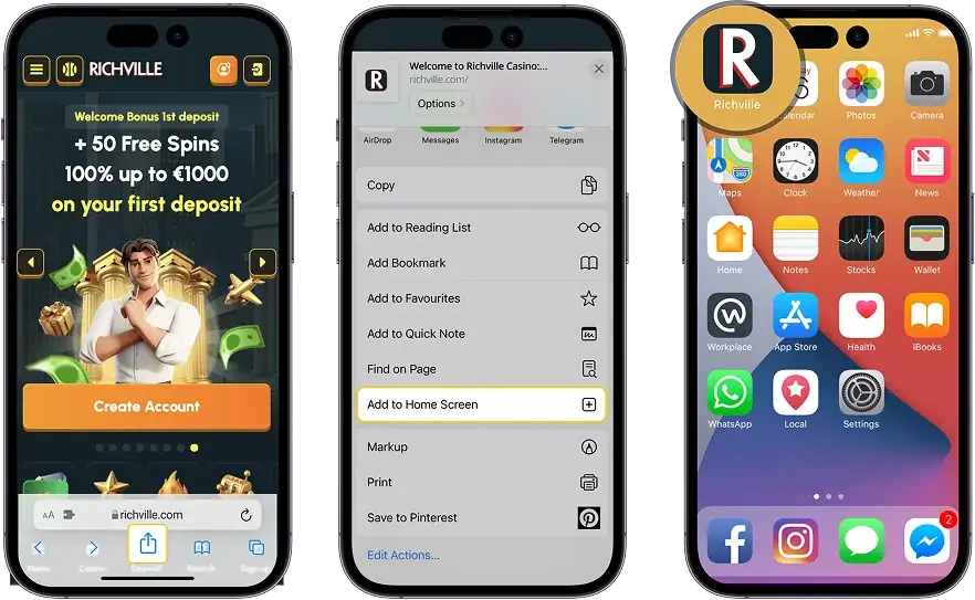iOS Add to Home Screen